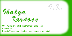 ibolya kardoss business card